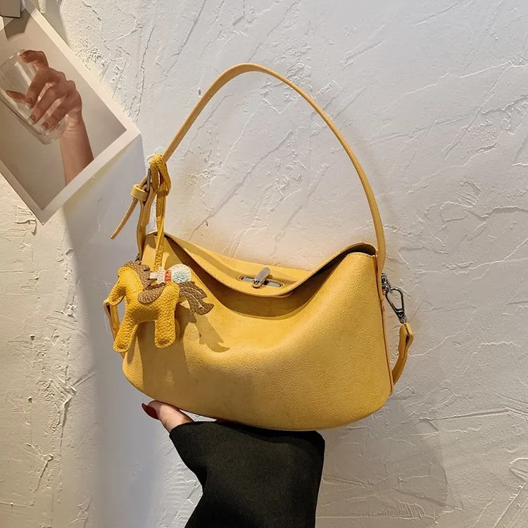 Tas Selempang Wanita Bahan PU Sintetis Motif Polkadot Warna Hitam Tali Rantai Grosir Import