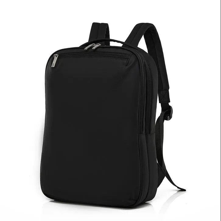 Tas Ransel Pria Bahan Oxford Polos Warna Hitam Kapasitas Besar untuk Sekolah Grosir Import