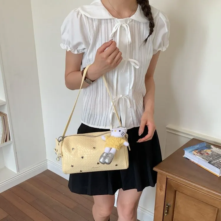 Tas Selempang Wanita Bahan PU Sintetis Tekstur Halus Grosir