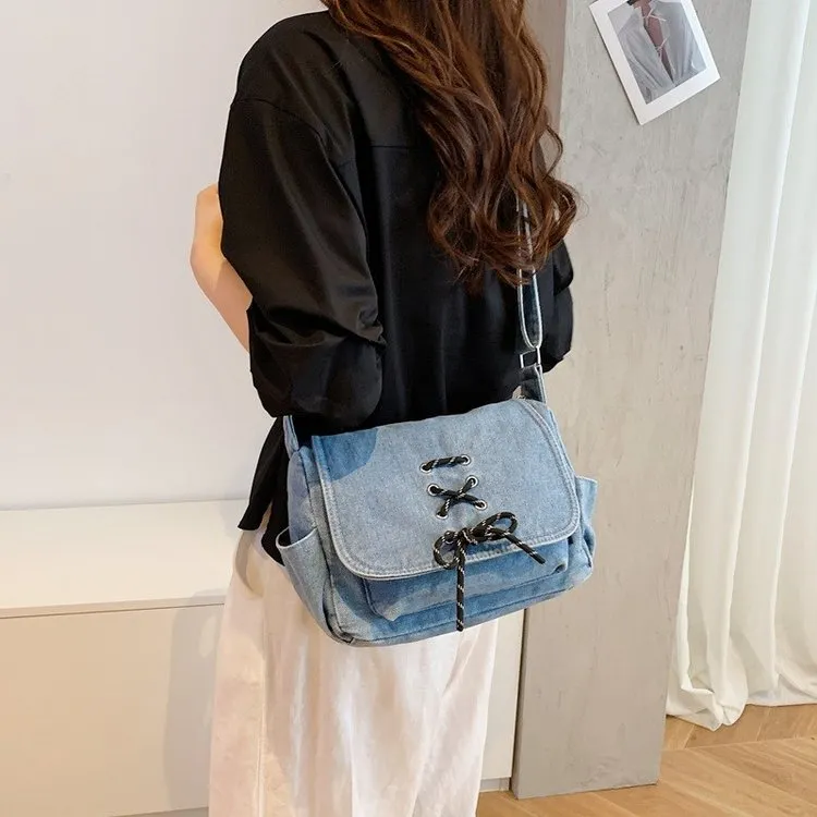 Tas Selempang Wanita Bahan PU Sintetis Polos Warna Hitam Tali Rantai Grosir Import