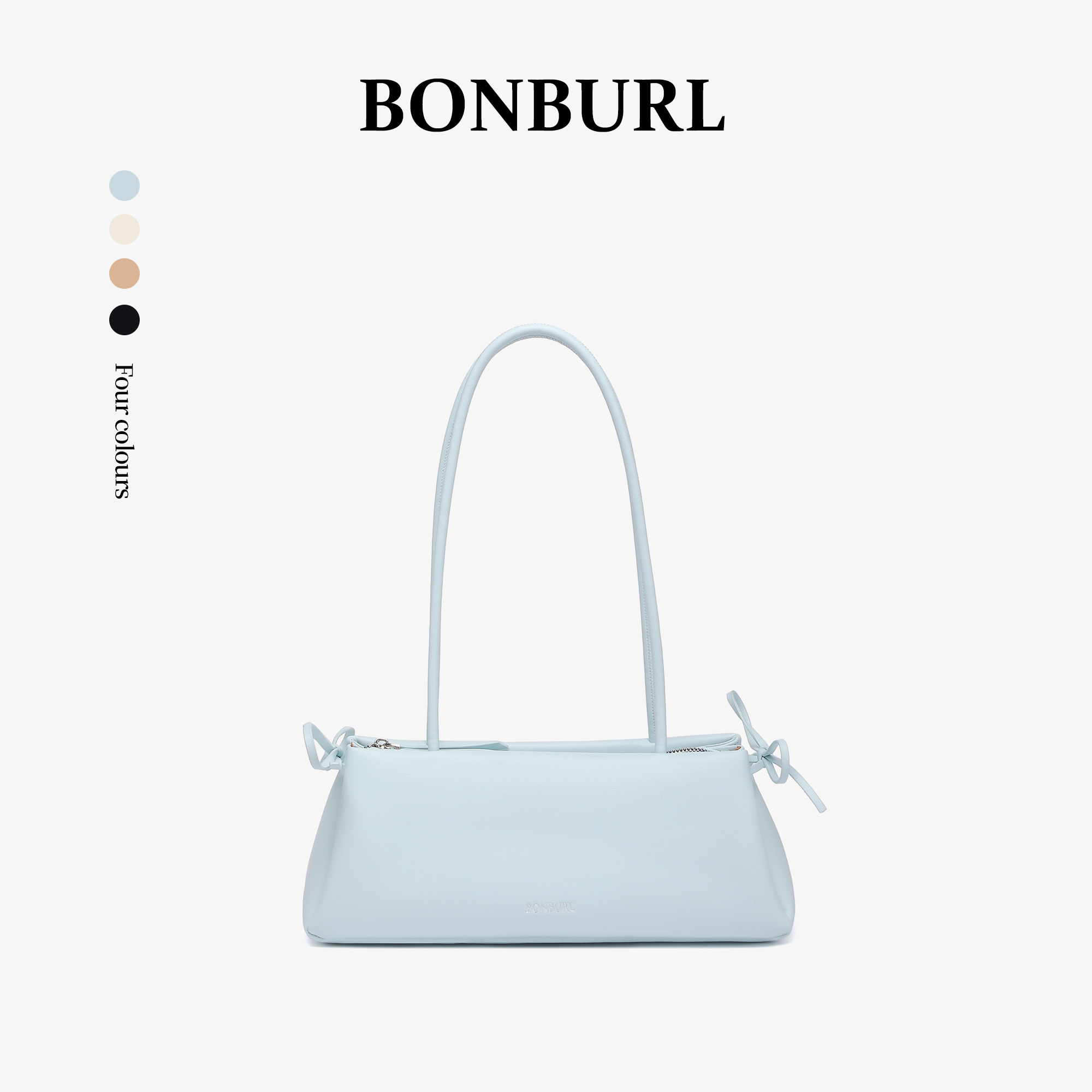 Tas Selempang Wanita Bahan PU Sintetis Motif Print Warna Biru Tali Rantai Grosir Import