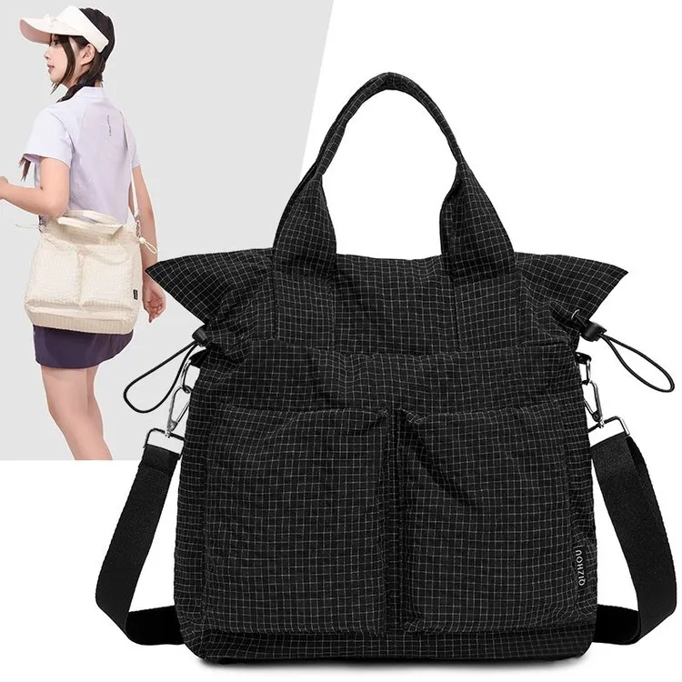 Tas Selempang Wanita Bahan Nylon Motif Print Warna Hijau Kapasitas Besar Grosir Import