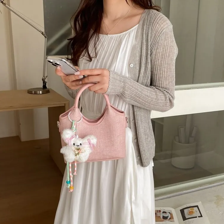 Tas Selempang Wanita Bahan PU Sintetis Polos Warna Hitam Resleting Grosir Import