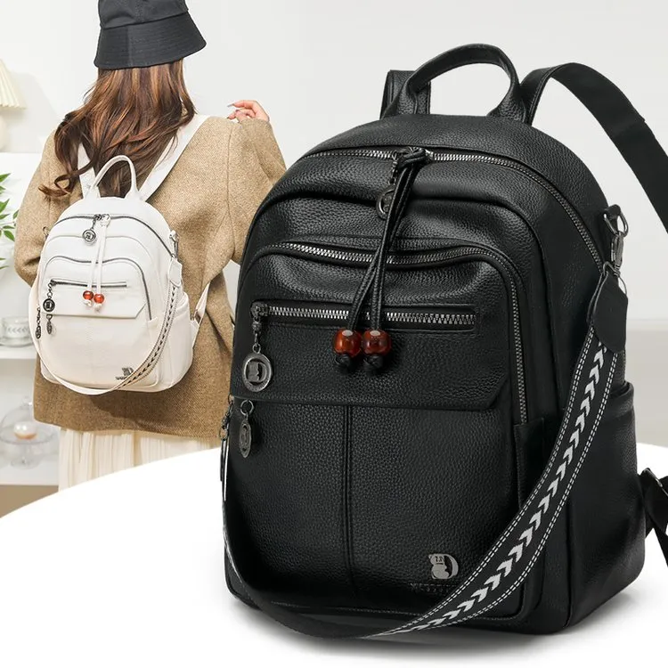 Tas Ransel Wanita Bahan PU Sintetis Resleting Fashion Grosir Import Kode 7240