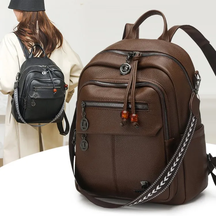Tas Ransel Wanita Bahan PU Sintetis Resleting Fashion Grosir Import Kode 7240