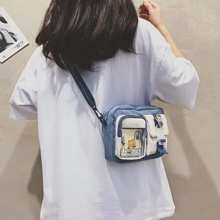 Tas Selempang Wanita Bahan PU Sintetis Tekstur Halus Grosir