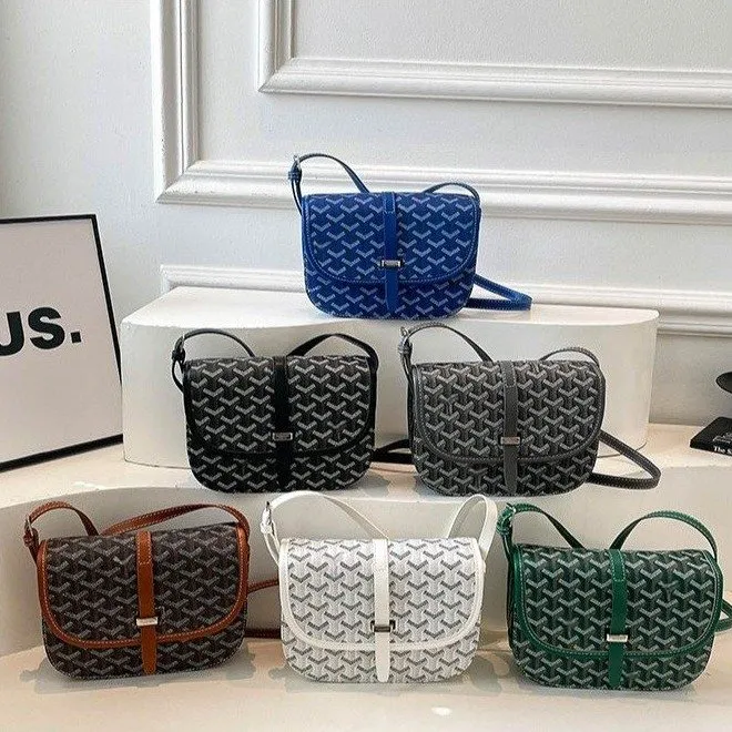 Tas Selempang Wanita Bahan PU Sintetis Polos Warna Hitam Tali Rantai Grosir Import
