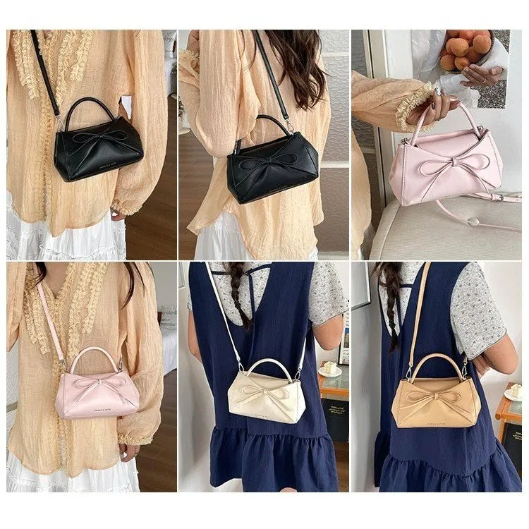 Tas Selempang Wanita Bahan PU Sintetis Polos Warna Hitam Tali Rantai Grosir Import