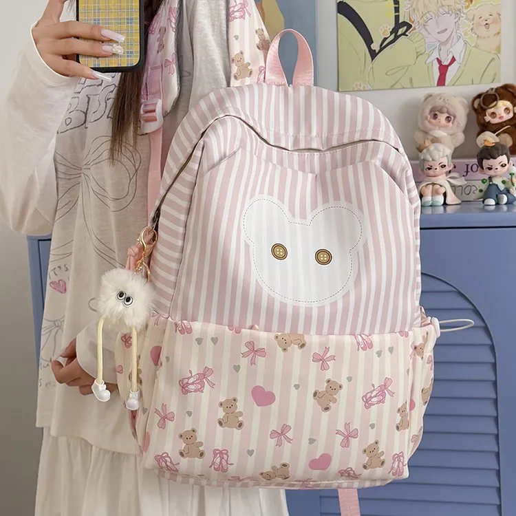 Tas Ransel Wanita Bahan Oxford Polos Resleting untuk Sekolah Grosir Import