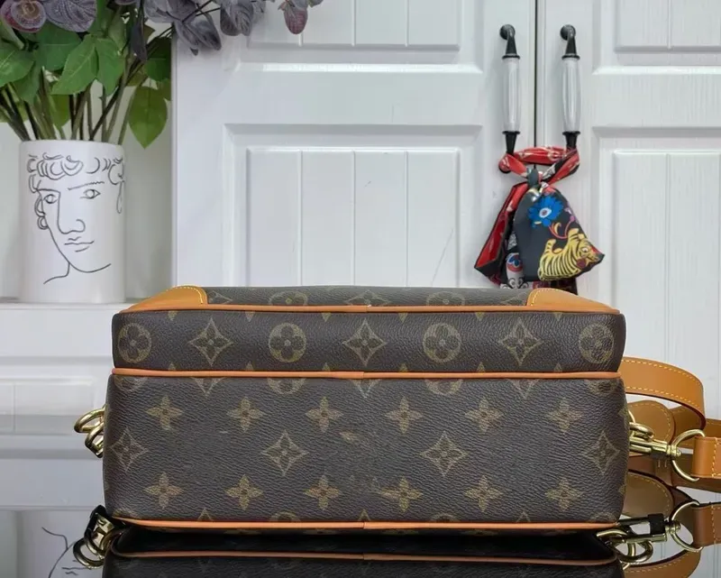 Tas Selempang Wanita Bahan PU Sintetis Motif Print Warna Kuning Bentuk Kotak Resleting Grosir