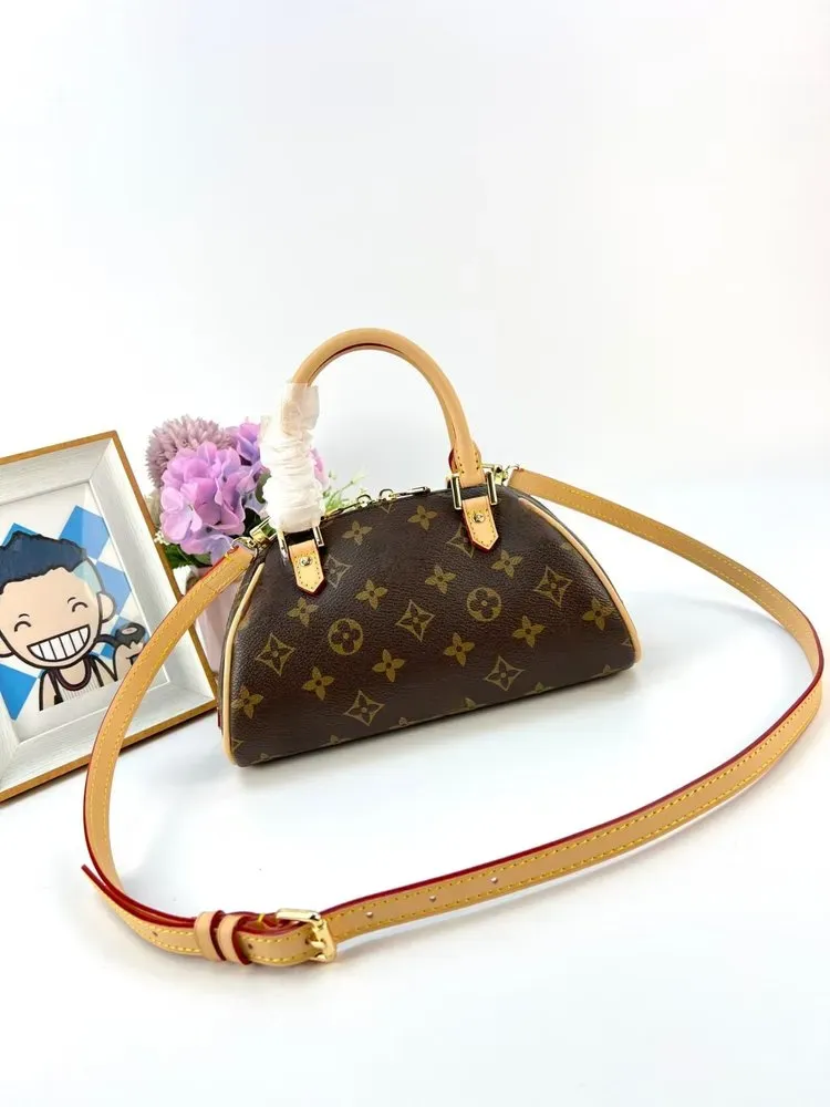 Tas Selempang Wanita Bahan PU Sintetis Motif Print Bentuk Bulat Tali Panjang Resleting Grosir