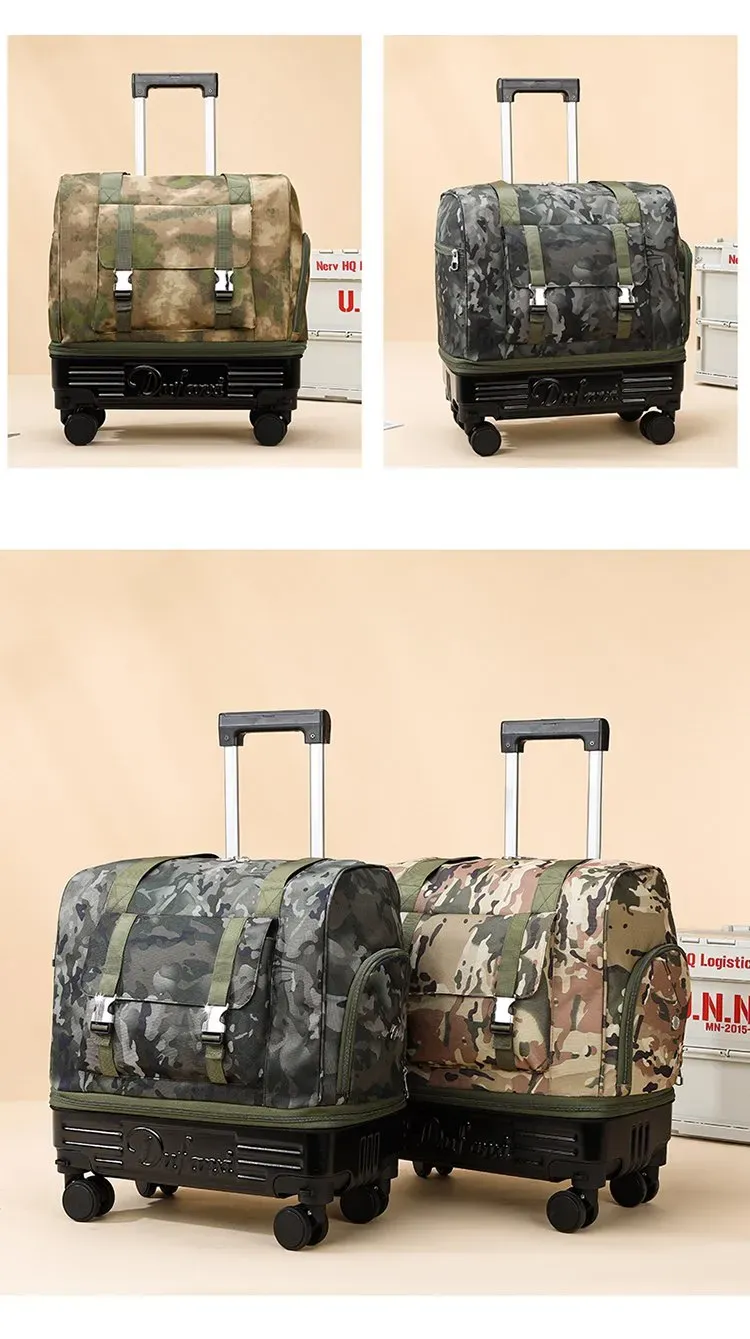 Tas Ransel Wanita Bahan Nylon Motif Print Bentuk Kotak Tali Lebar Resleting untuk Travel