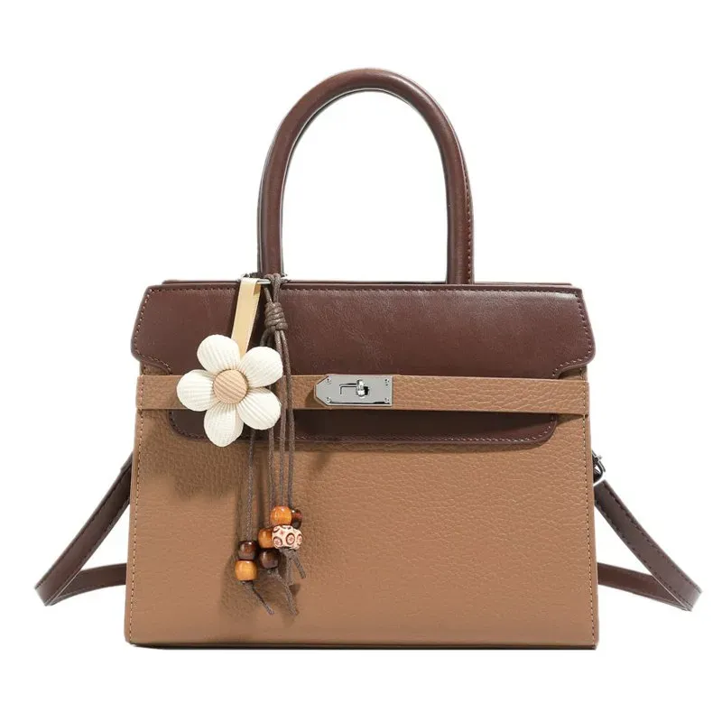 Tas Selempang Wanita Bahan PU Sintetis Polos Warna Hitam Bentuk Kotak Tali Resleting Grosir