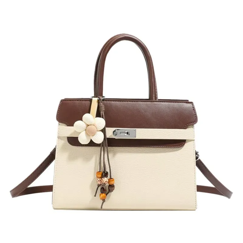 Tas Selempang Wanita Bahan PU Sintetis Polos Warna Hitam Bentuk Kotak Tali Resleting Grosir