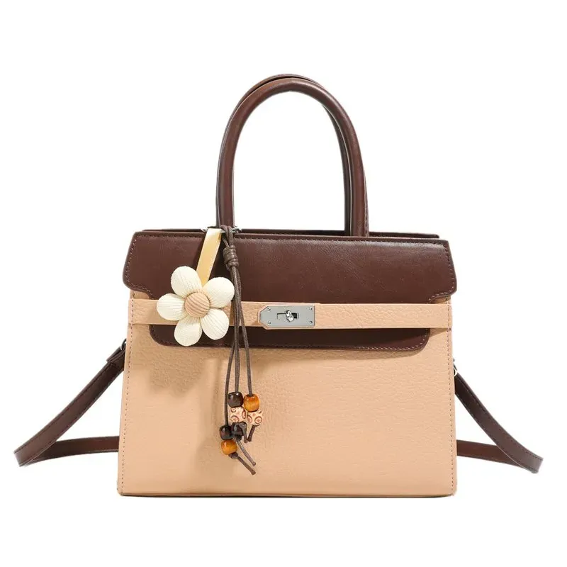 Tas Selempang Wanita Bahan PU Sintetis Polos Warna Hitam Bentuk Kotak Tali Resleting Grosir