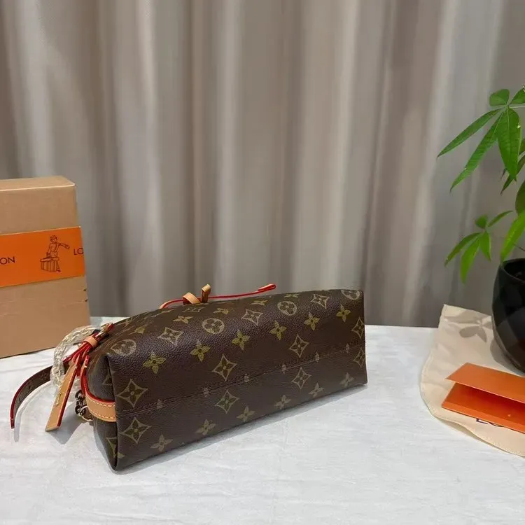 Tas Selempang Wanita Bahan PU Sintetis Motif Print Bentuk Kotak Tali Lebar untuk Toko Online
