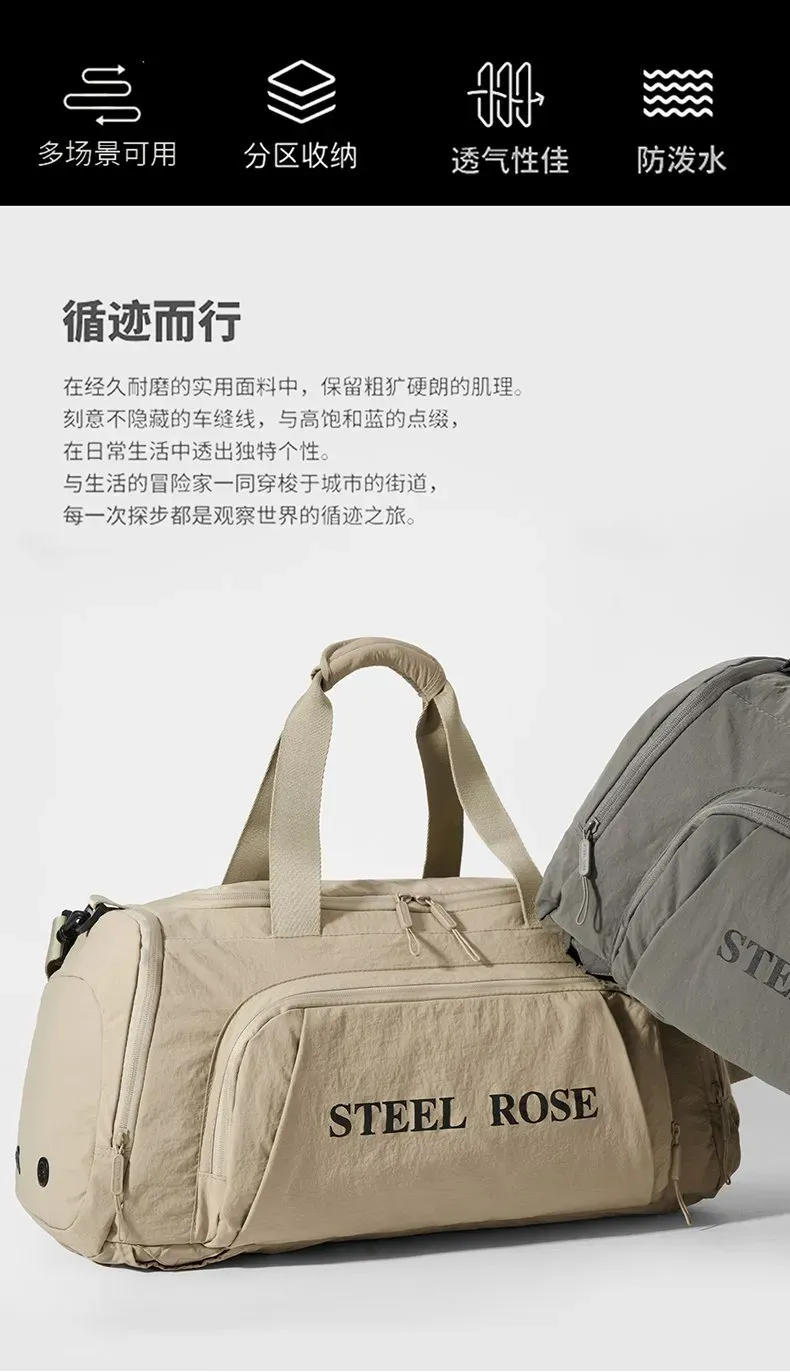 Tas Ransel Wanita Bahan Nylon Polos Bentuk Kotak Tali Lebar Kapasitas Besar untuk Travel