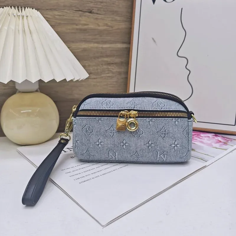 Tas Selempang Wanita Bahan PU Sintetis Motif Print Bentuk Kotak Tali Lebar Resleting Grosir