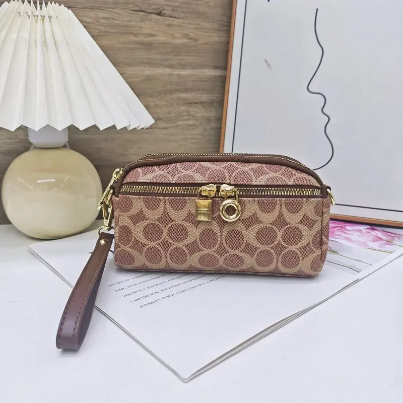 Tas Selempang Wanita Bahan PU Sintetis Motif Print Bentuk Kotak Tali Lebar Resleting Grosir