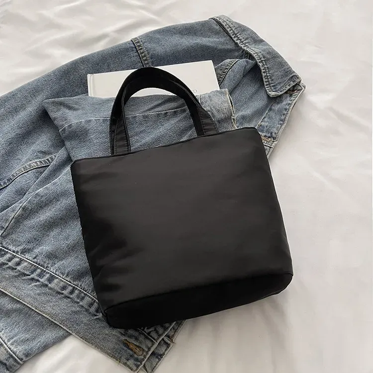 Tas Selempang Wanita Bahan Nylon Polos Warna Ungu Bentuk Kotak Tali Lebar Koleksi Reseller
