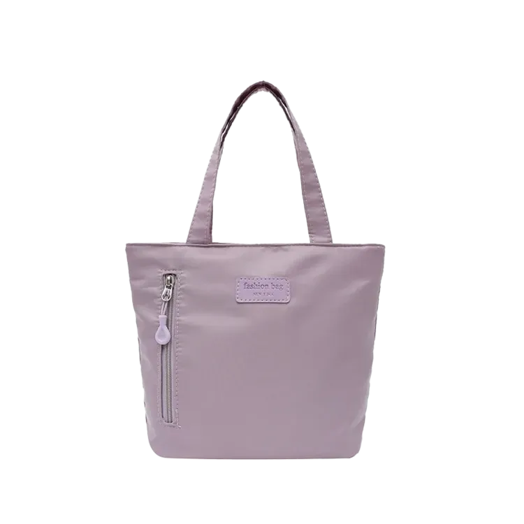 Tas Selempang Wanita Bahan Nylon Polos Warna Ungu Bentuk Kotak Tali Lebar Koleksi Reseller