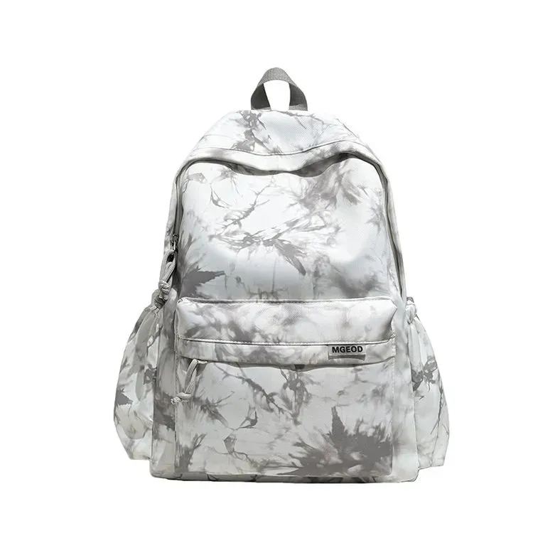 Tas Ransel Wanita Bahan Oxford Motif Print Warna Putih Bentuk Kotak Tali Panjang Grosir Import kategori tas selempang grosir