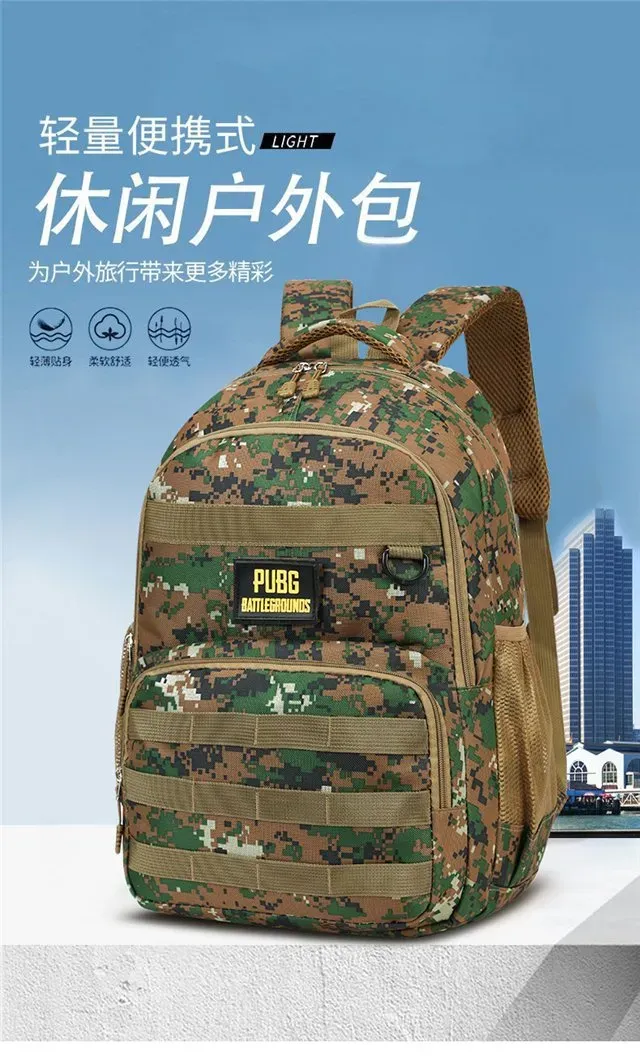 Tas Ransel Wanita Bahan Oxford Motif Print Warna Hijau Bentuk Kotak Tali Lebar Grosir Import