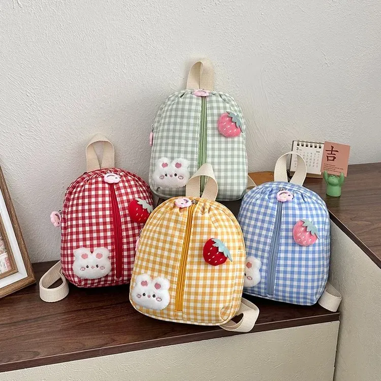 Tas Selempang Anak Bahan Nylon Motif Print Warna Merah Bentuk Kotak Tali Lebar Grosir Import