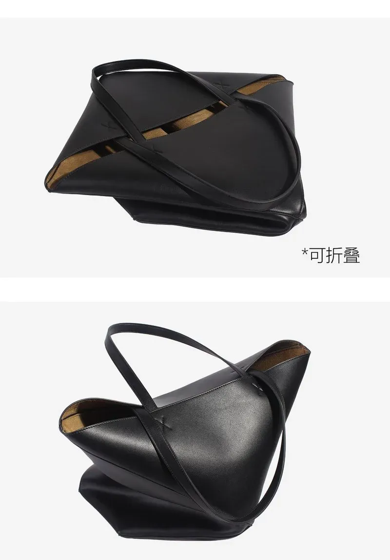 Tas Bahu Wanita Polos Warna Hitam Bentuk Kotak Tali Lebar Resleting Grosir Import