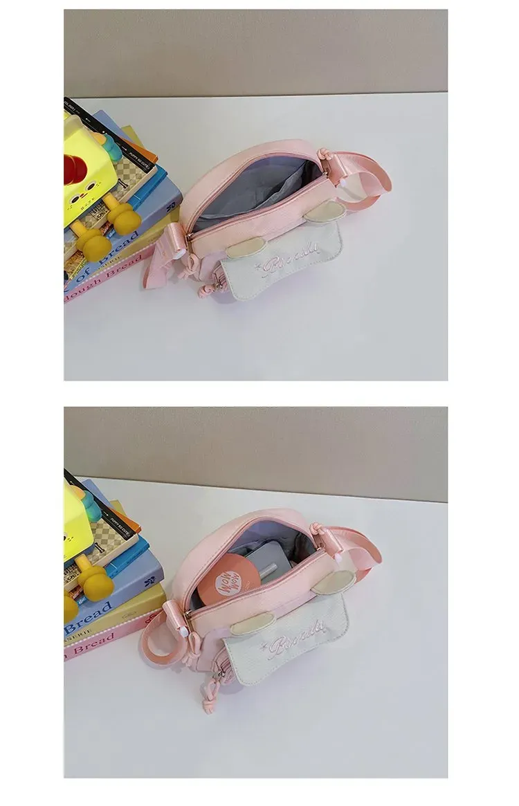 Tas Selempang Wanita Bahan Nylon Polos Warna Hijau Bentuk Kotak Tali Panjang Grosir Import