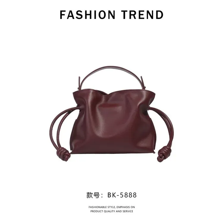 Tas Selempang Wanita Bahan PU Sintetis Polos Warna Beige Bentuk Kotak Tali Serut Grosir Import