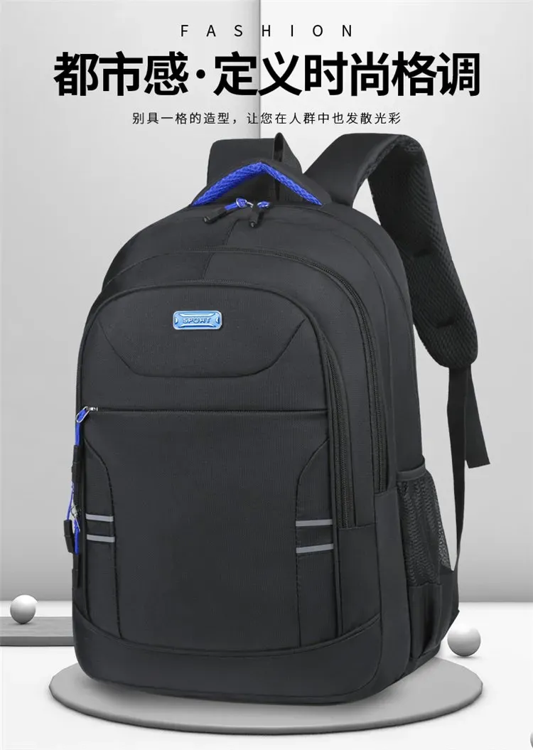 Tas Ransel Wanita Bahan Oxford Polos Warna Hitam Bentuk Kotak Tali Lebar Model Import