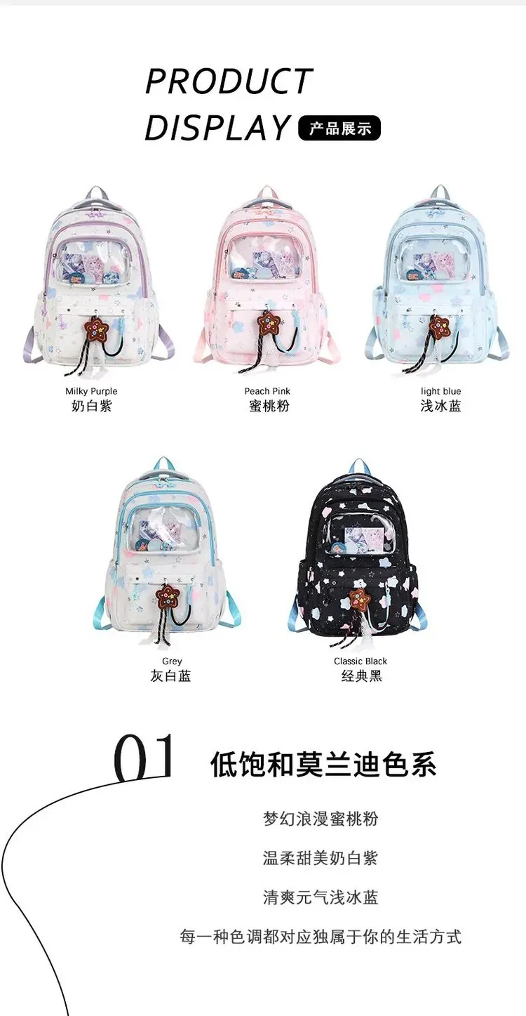 Tas Selempang Wanita Bahan Oxford Motif Print Warna Putih Bentuk Kotak Tali Grosir Import