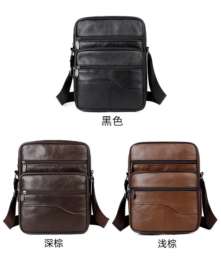Tas Selempang Pria Polos Warna Hitam Bentuk Kotak Tali Panjang Kapasitas Besar Grosir Import