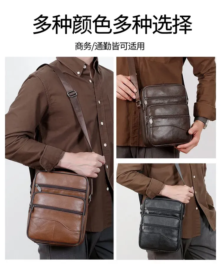 Tas Selempang Pria Polos Warna Hitam Bentuk Kotak Tali Panjang Kapasitas Besar Grosir Import