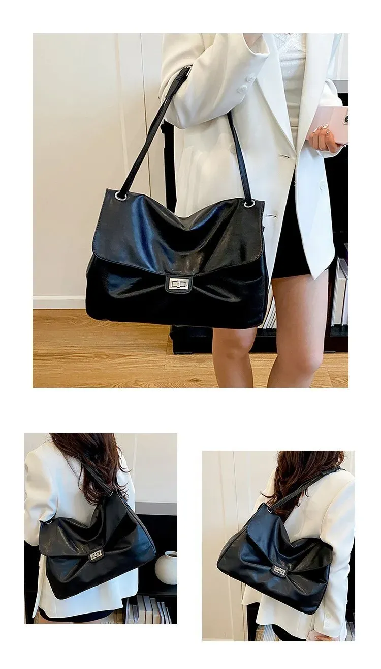 Tas Ransel Wanita Bahan PU Sintetis Polos Warna Hitam Bentuk Kotak Tali Panjang Grosir Import