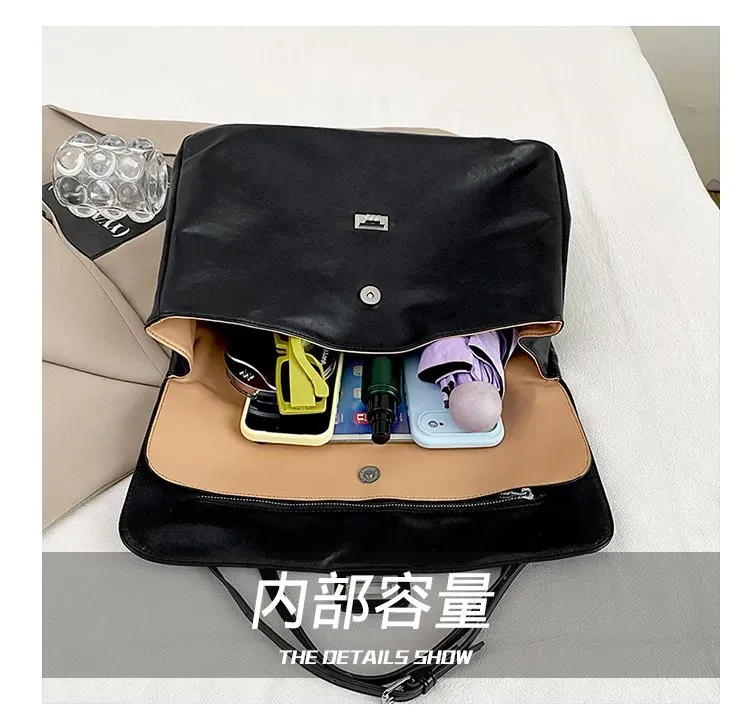 Tas Ransel Wanita Bahan PU Sintetis Polos Warna Hitam Bentuk Kotak Tali Panjang Grosir Import
