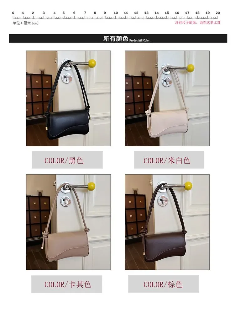 Tas Selempang Wanita Bahan PU Sintetis Polos Warna Putih Bentuk Kotak Tali Lebar Stok Grosir
