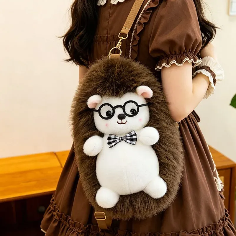 Tas Ransel Anak Bahan PU Sintetis Polos Warna Putih Bentuk Bulat Tali Panjang Grosir Import