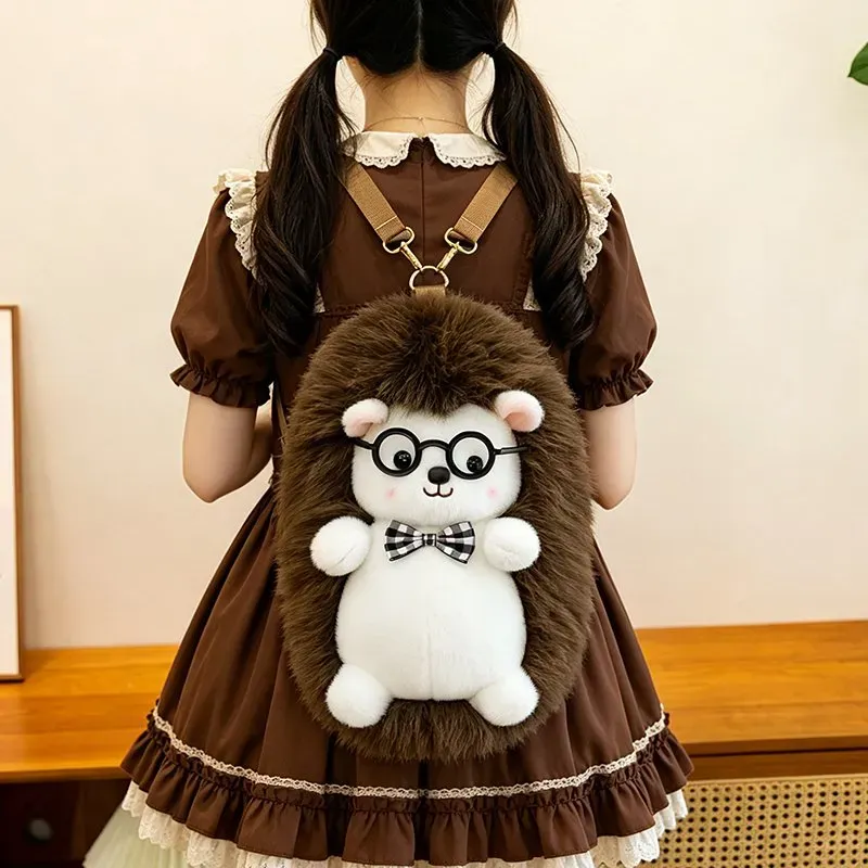 Tas Ransel Anak Bahan PU Sintetis Polos Warna Putih Bentuk Bulat Tali Panjang Grosir Import
