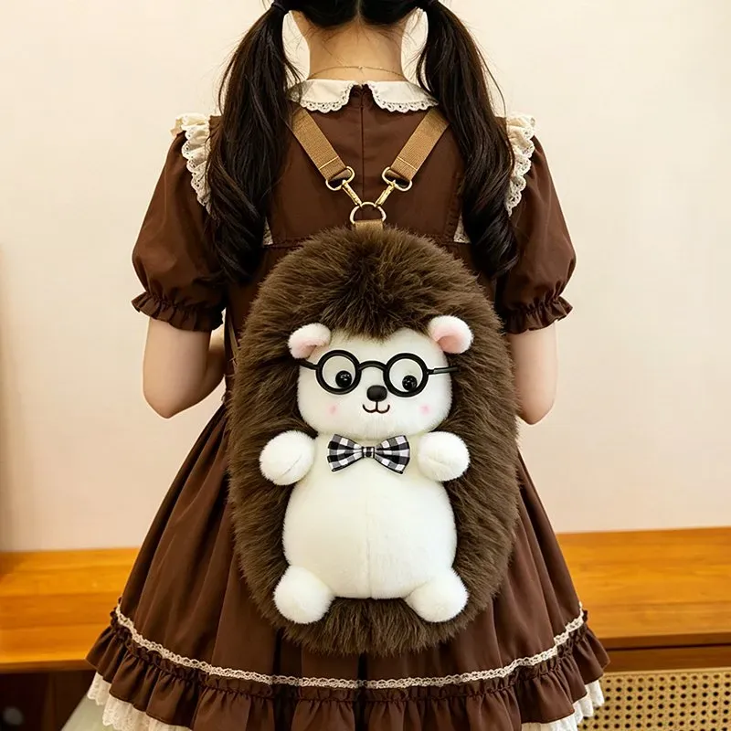 Tas Ransel Anak Bahan PU Sintetis Polos Warna Putih Bentuk Bulat Tali Panjang Grosir Import