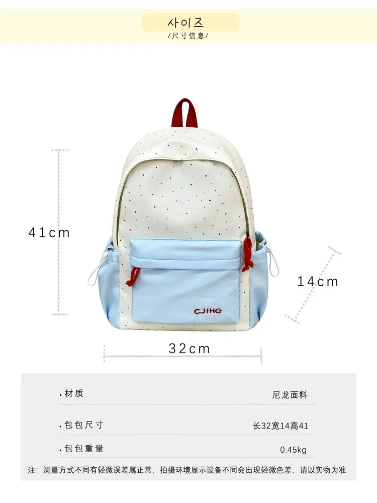 Tas Ransel Wanita Bahan Nylon Motif Garis Vertikal Warna Biru Bentuk Kotak Tali Grosir Import