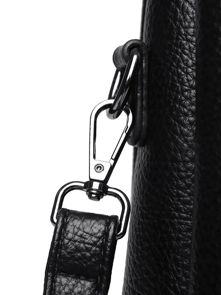 Tas Selempang Wanita Bahan PU Sintetis Polos Bentuk Kotak Tali Lebar Resleting Stok Grosir