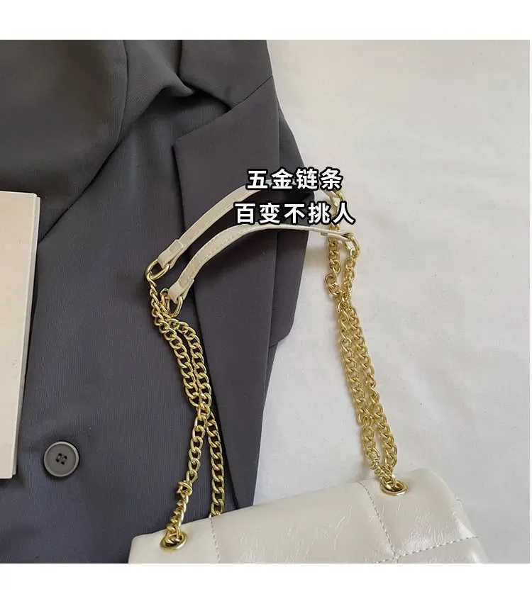 Tas Selempang Wanita Bahan PU Sintetis Polos Warna Putih Bentuk Kotak Tali Katalog Grosir