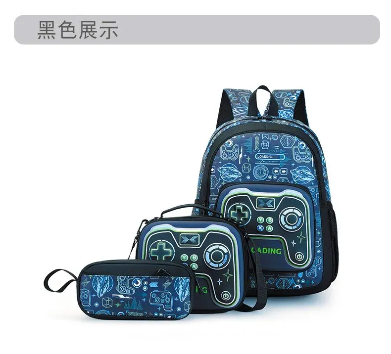 Tas Selempang Pria Bahan Oxford Motif Print Warna Biru Bentuk Kotak Tali Panjang Grosir Import