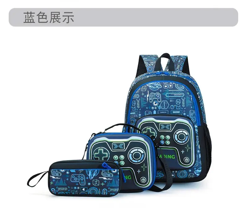 Tas Selempang Pria Bahan Oxford Motif Print Warna Biru Bentuk Kotak Tali Panjang Grosir Import