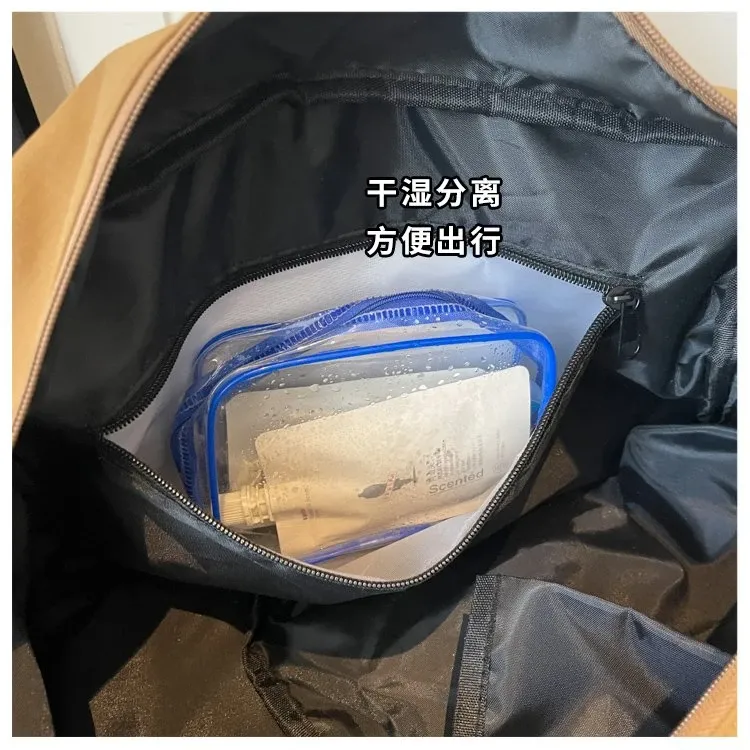 Tas Selempang Pria Bahan Nylon Polos Warna Cokelat Bentuk Kotak Tali Rantai Grosir Import
