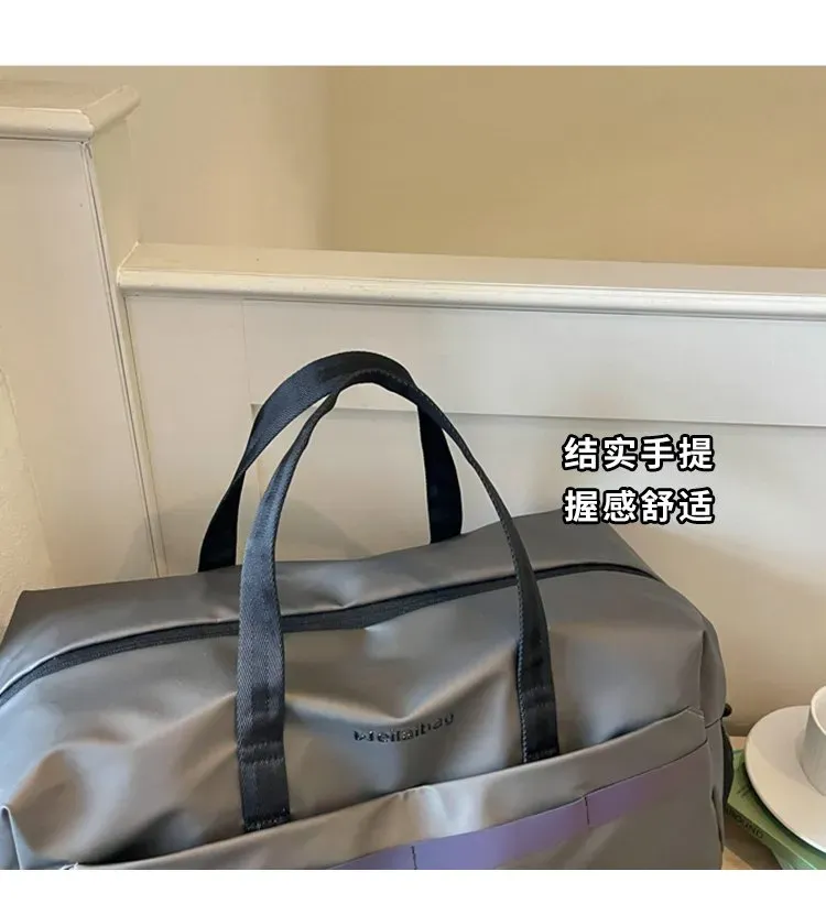 Tas Selempang Wanita Bahan Nylon Polos Bentuk Kotak Tali Lebar Resleting Harian Grosir Import