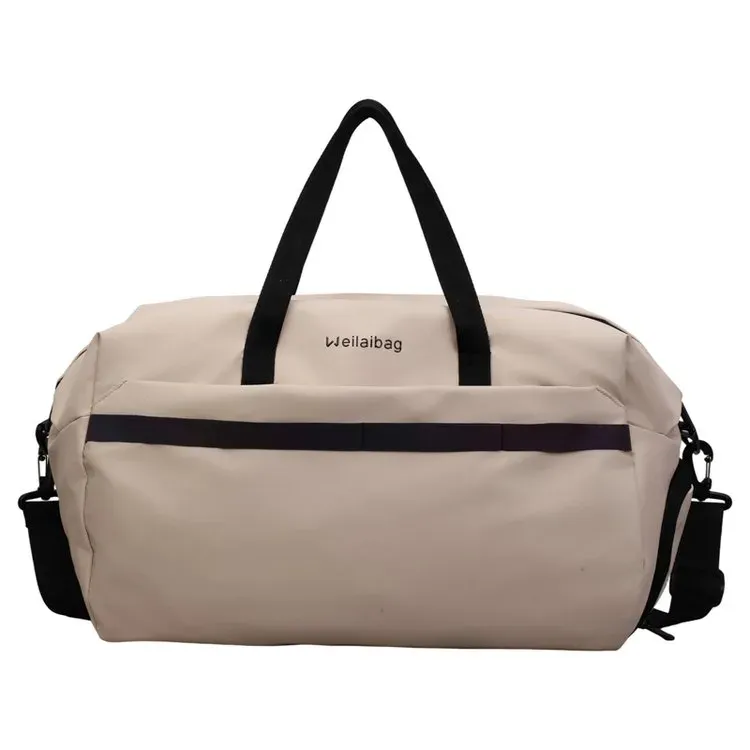 Tas Selempang Wanita Bahan Nylon Polos Bentuk Kotak Tali Lebar Resleting Harian Grosir Import