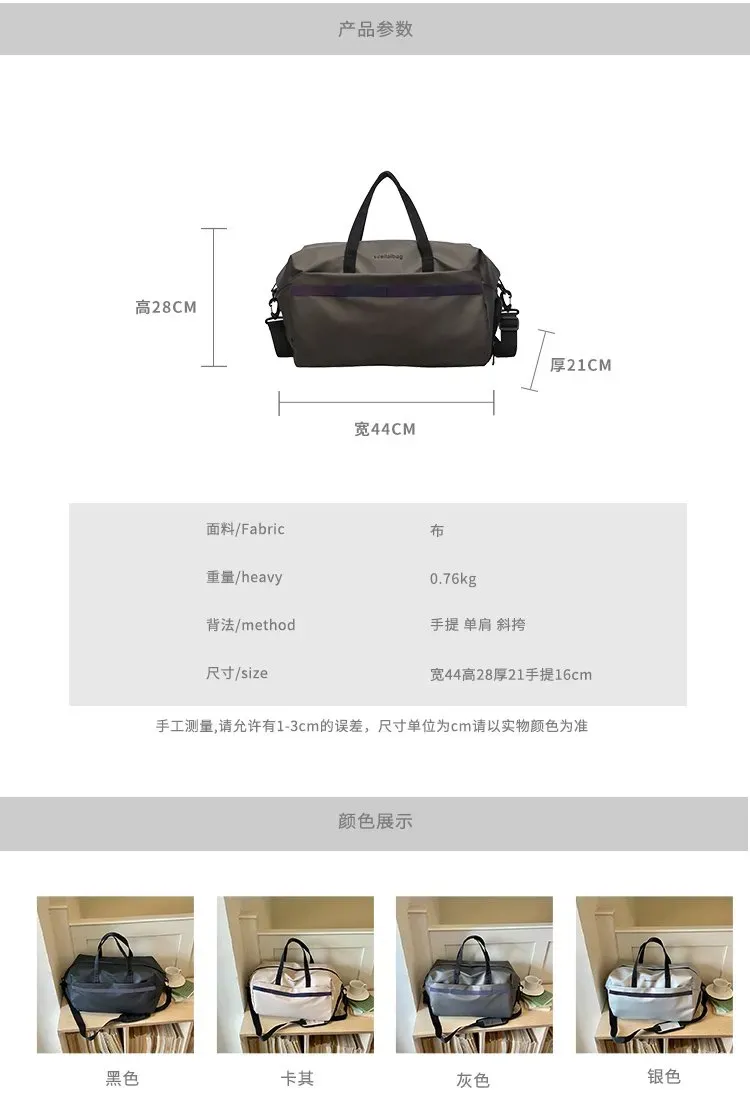 Tas Selempang Wanita Bahan Nylon Polos Bentuk Kotak Tali Lebar Resleting Harian Grosir Import